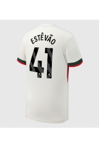 Chelsea Estevao Willian #41 Jalkapallovaatteet Vieraspaita 2025-26 Lyhythihainen
